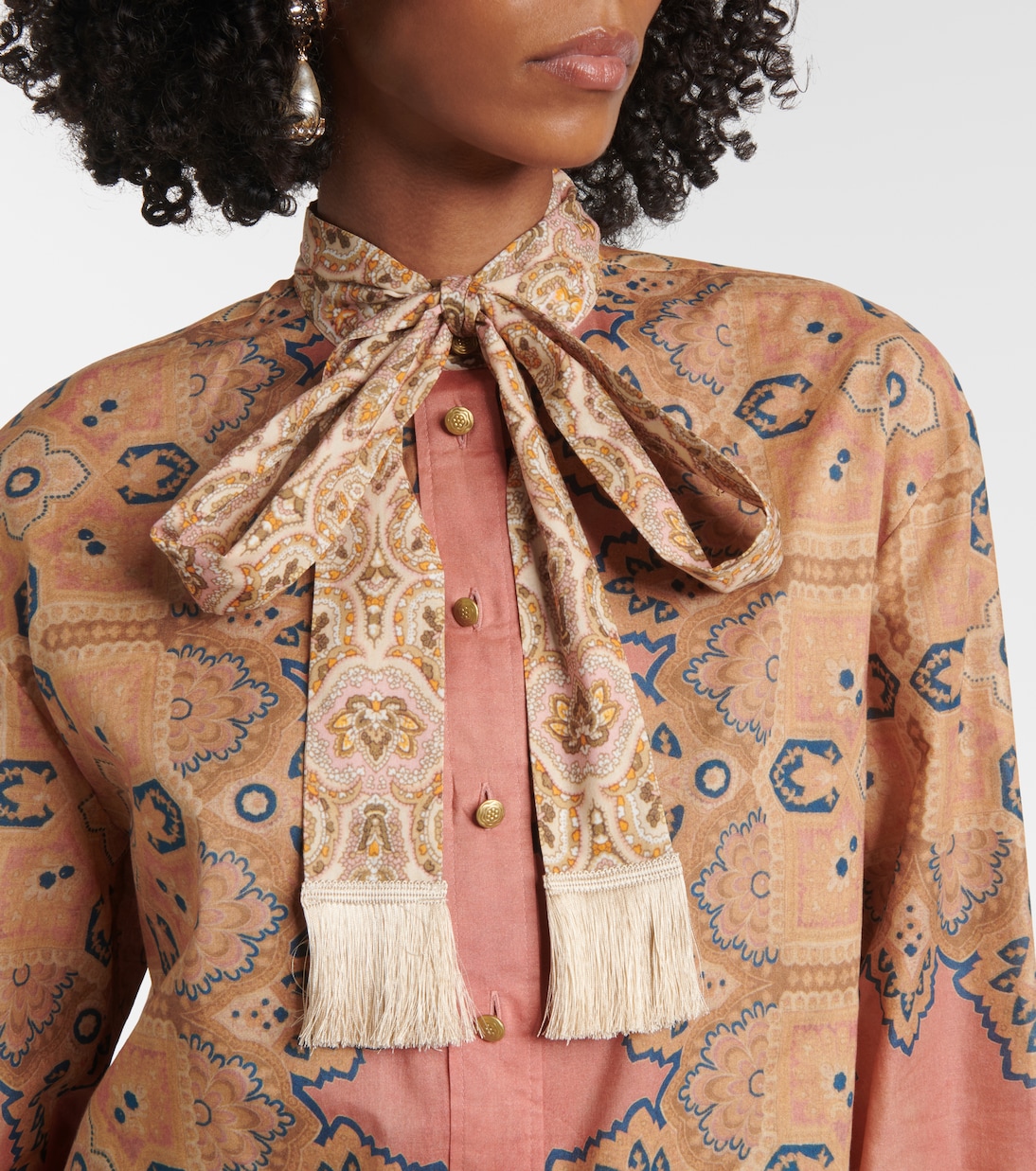 Blusa Voyage Imaginaire in mussola | Valentino