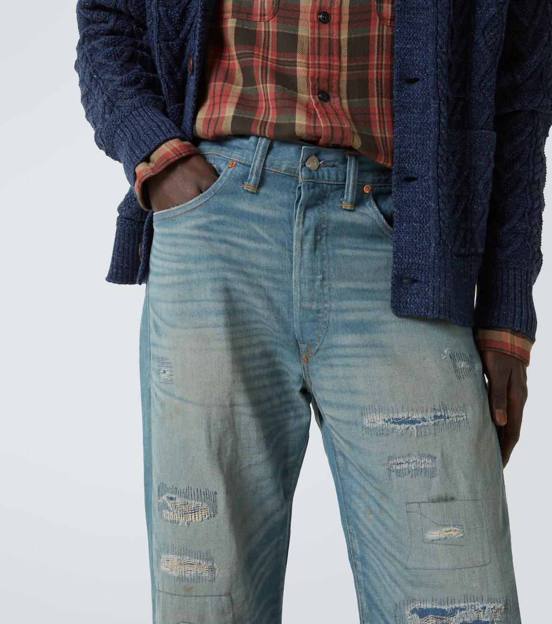 Distressed Straight Jeans Plainfield | RRL