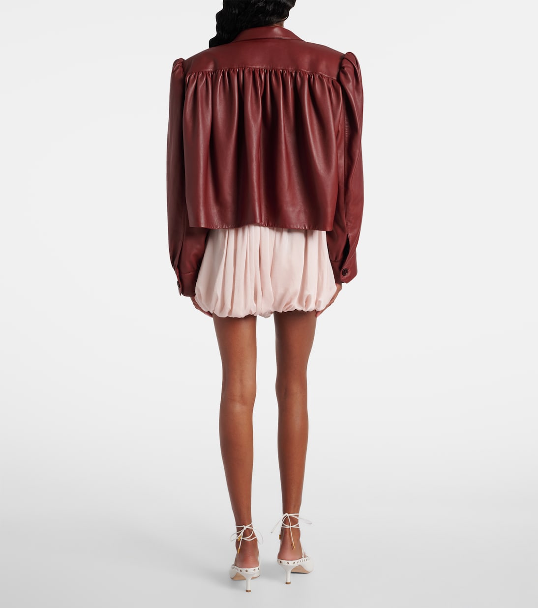 Chaqueta cropped de piel | Chloé