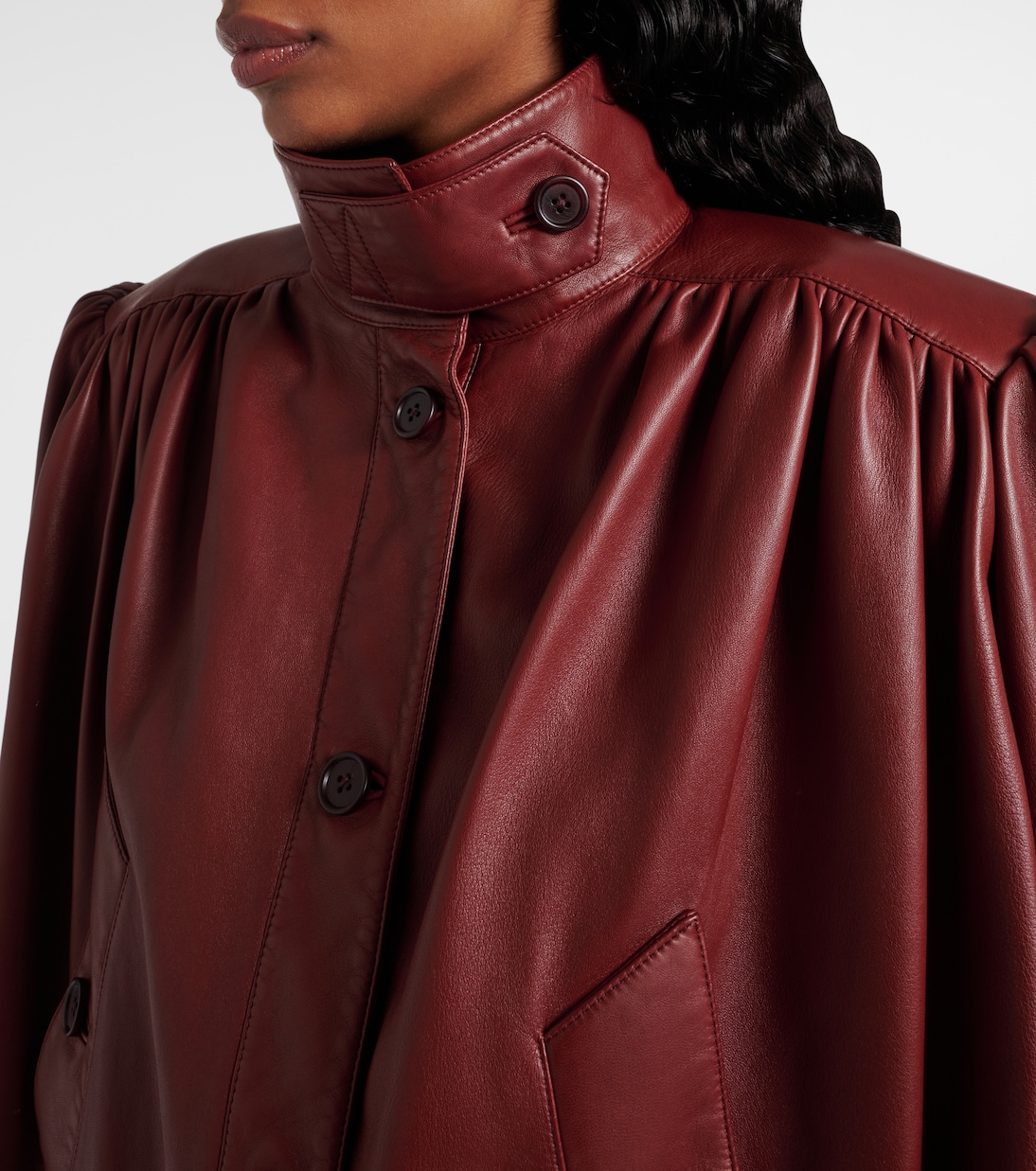 Chaqueta cropped de piel | Chloé