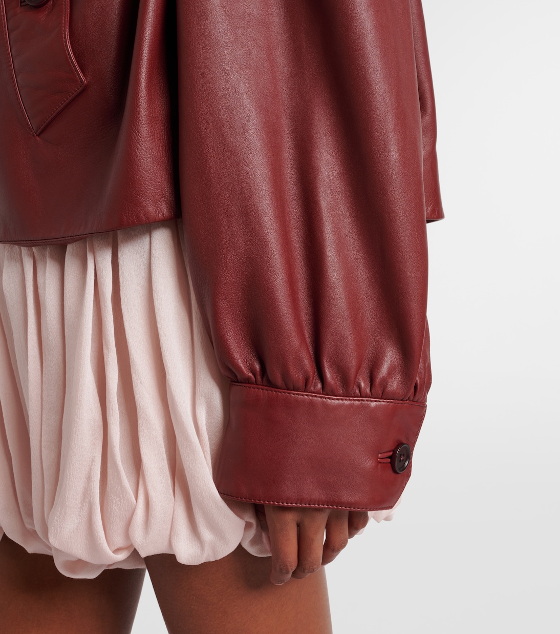 Chaqueta cropped de piel | Chloé