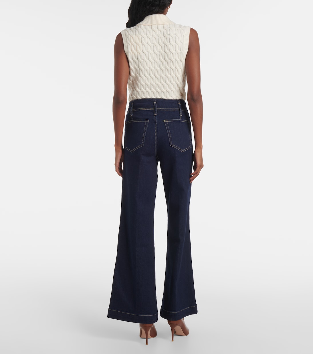 Jean The Seamed Wide à taille haute | Frame