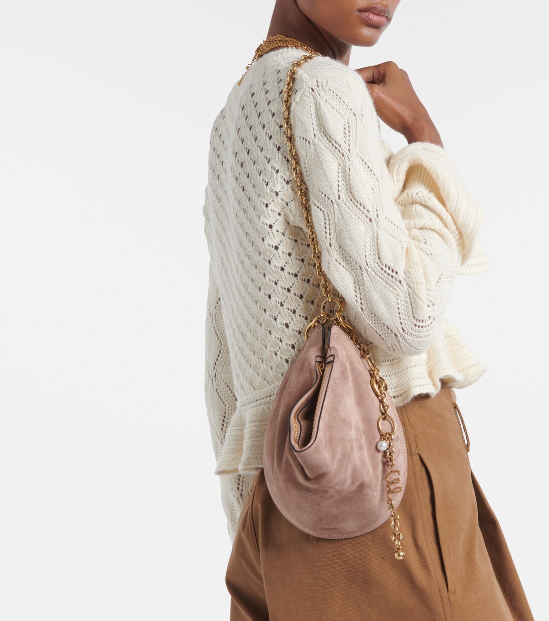Chloé Icons S号绒面革单肩包 | Chloé