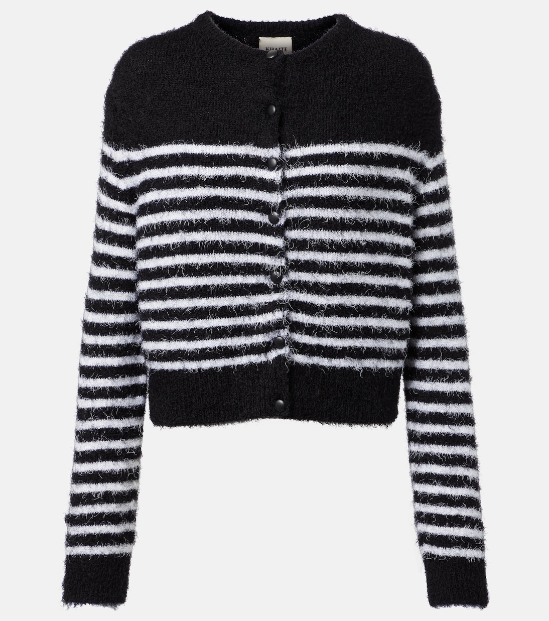 Cardigan Jules in seta e cashmere a righe | Khaite