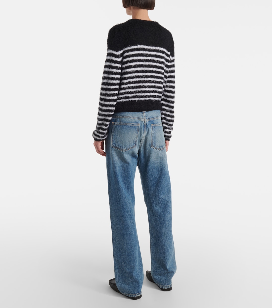 Cardigan Jules in seta e cashmere a righe | Khaite