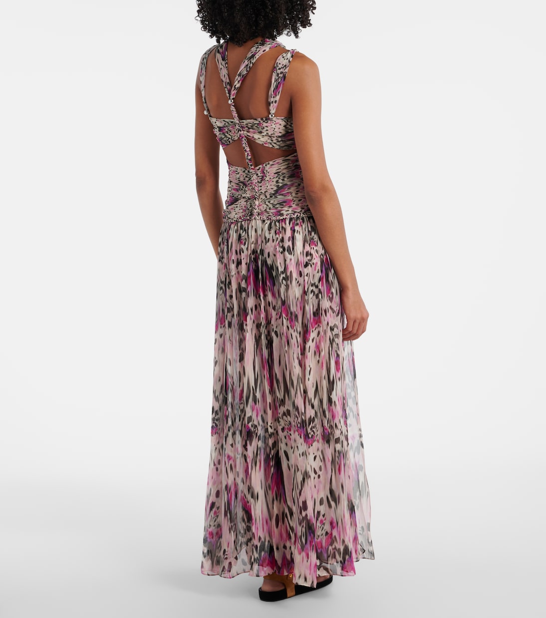 Robe longue Rafael imprimée en soie | Isabel Marant