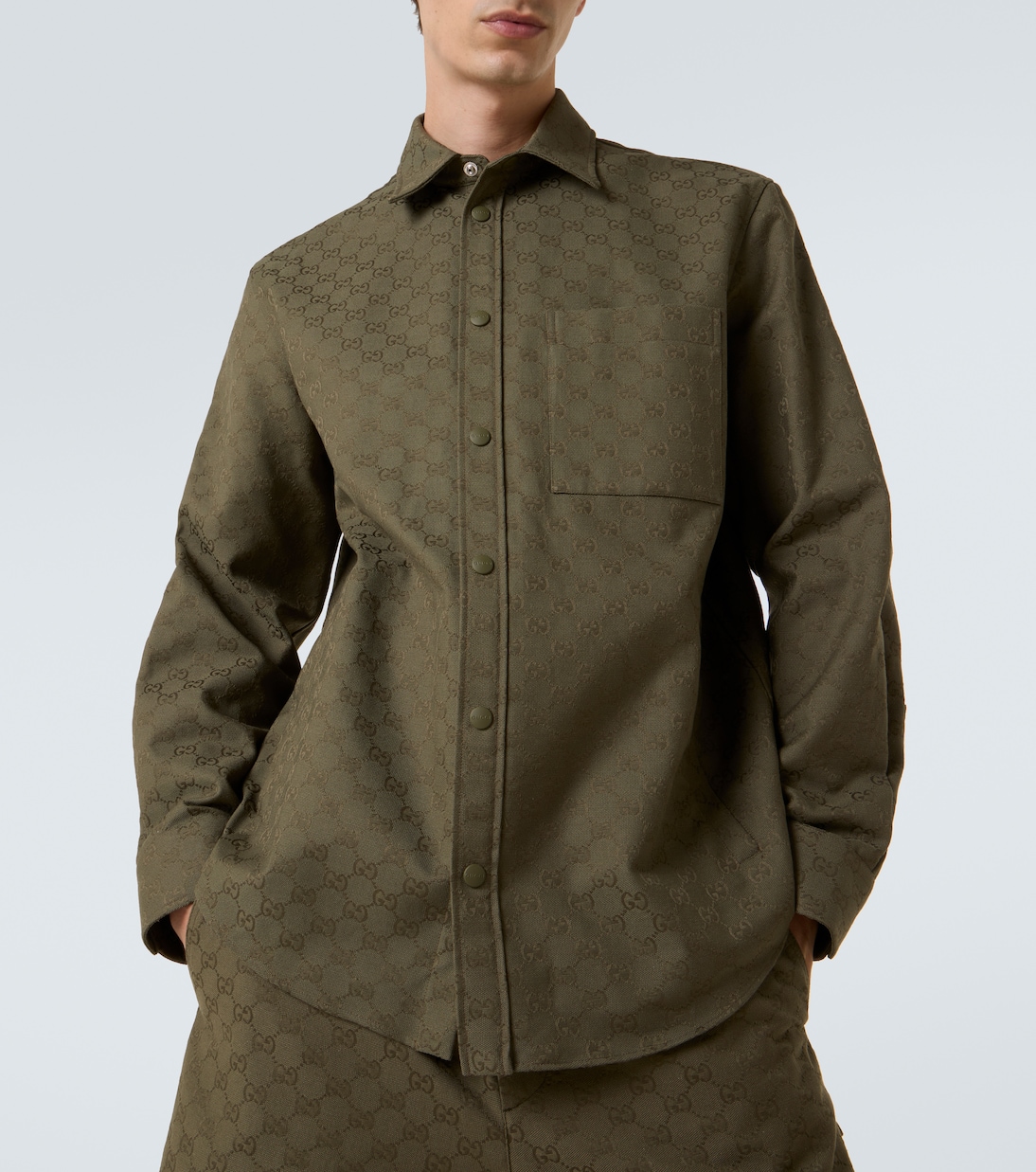 Chemise GG Canvas en coton mélangé | Gucci