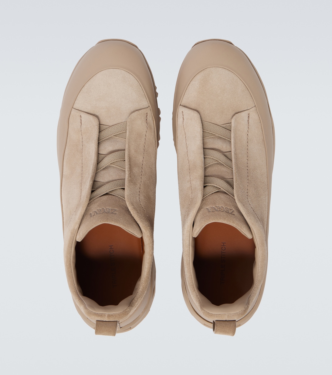 Sneakers Monte Triple Stitch aus Veloursleder | Zegna