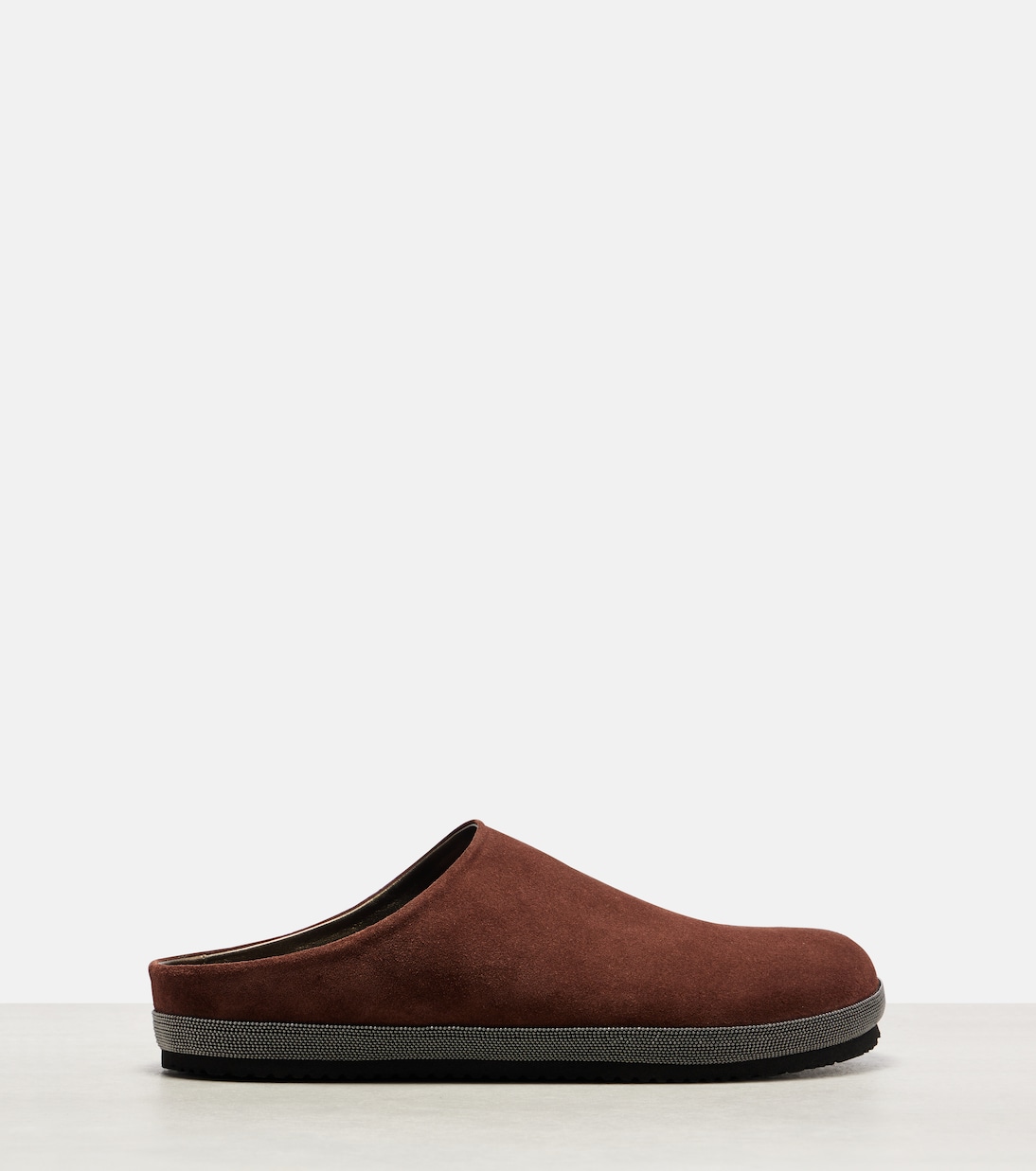 Slippers Monili aus Veloursleder | Brunello Cucinelli