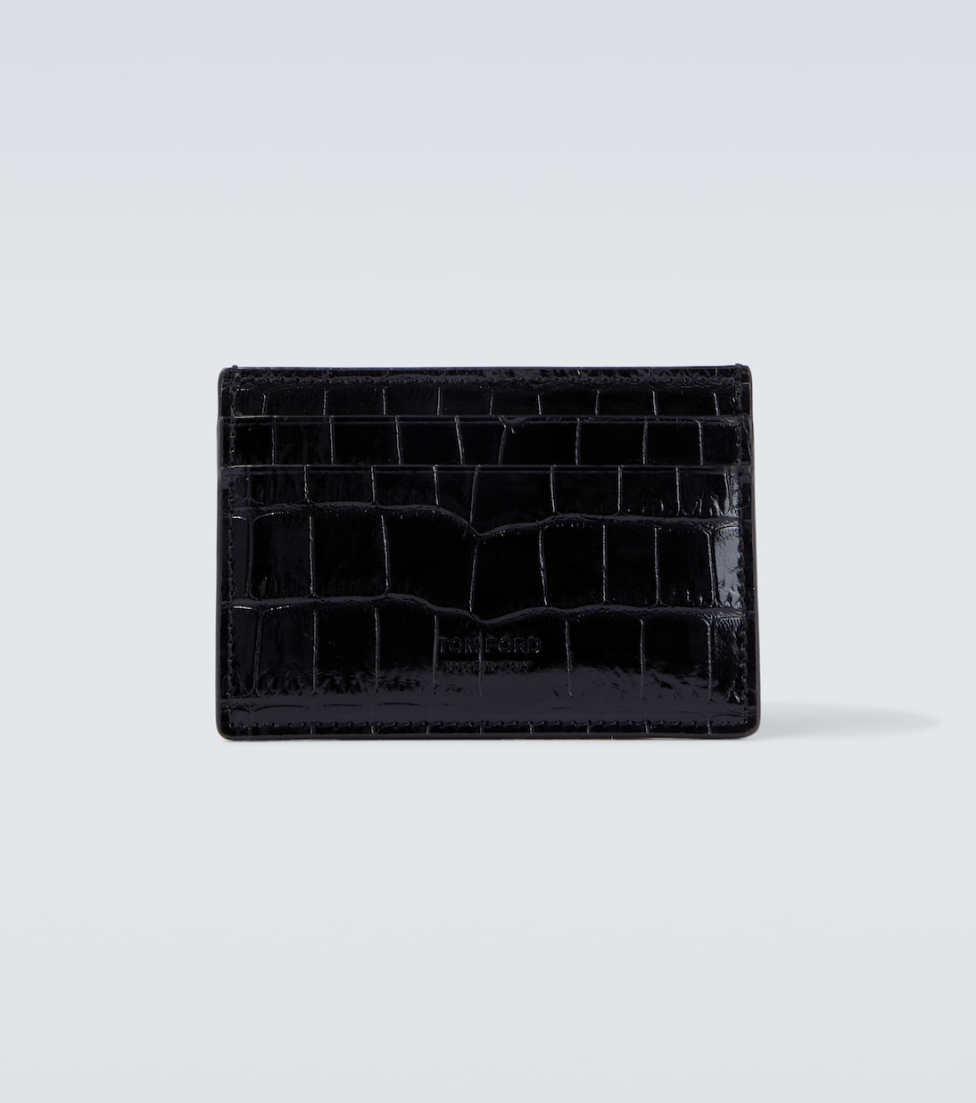 Croc-effect leather card holder | Tom Ford