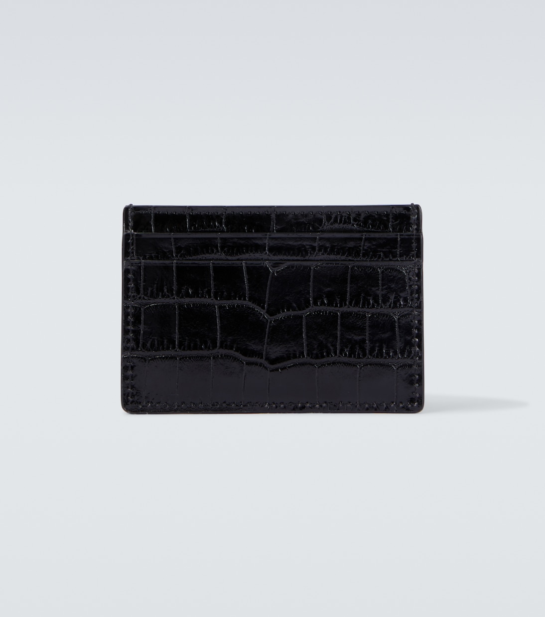 Croc-effect leather card holder | Tom Ford