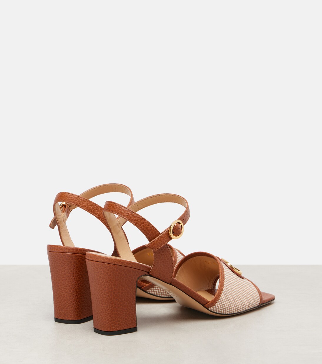 VLogo 75 leather-trimmed canvas sandals | Valentino Garavani