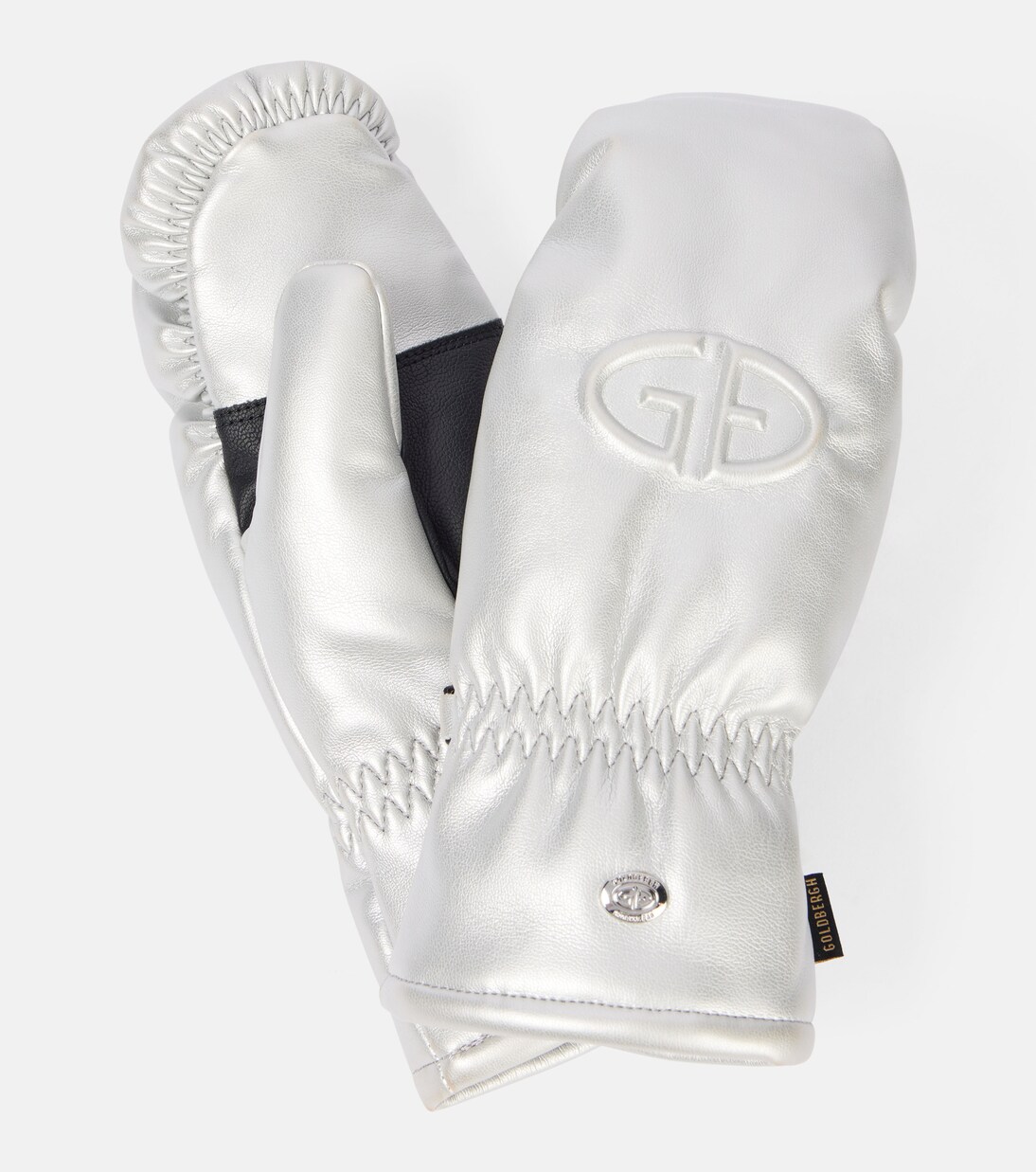 Charmer logo faux leather ski mittens | Goldbergh