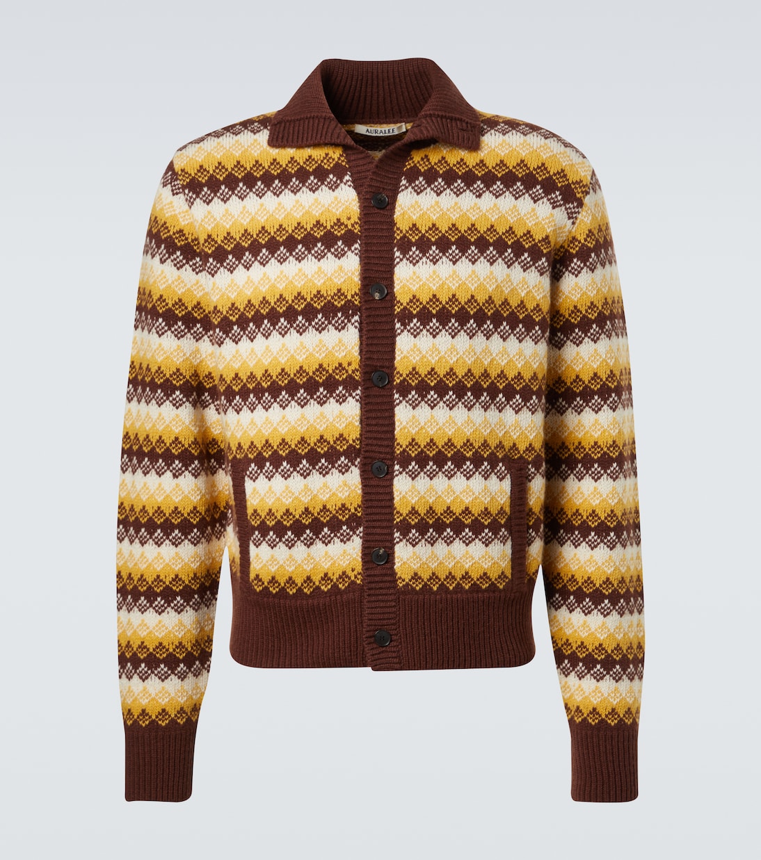 Jacquard cashmere and wool cardigan | Auralee
