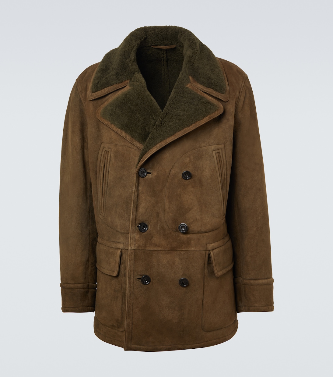 Jacke aus Veloursleder mit Shearling | Ralph Lauren Purple Label
