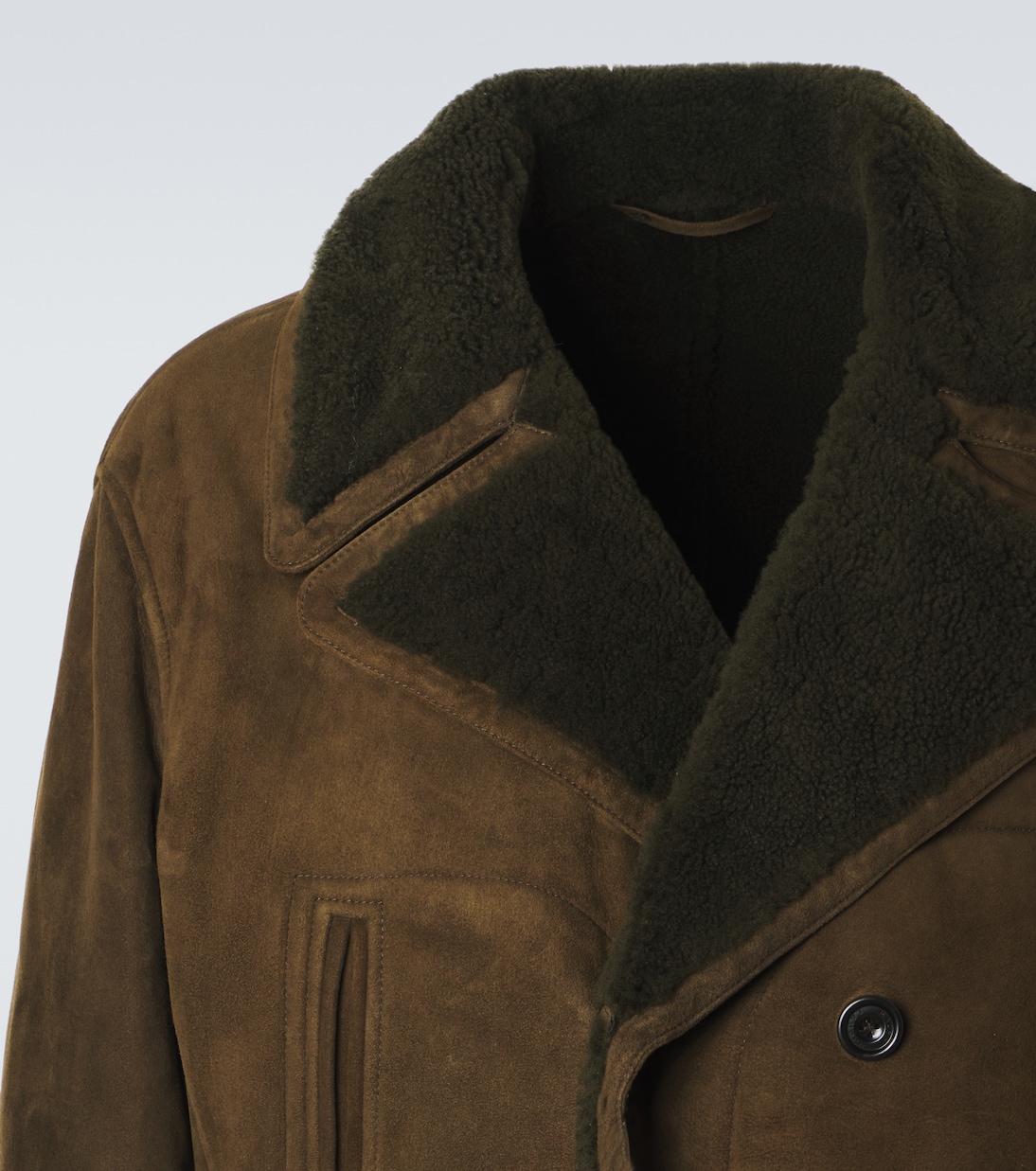 Jacke aus Veloursleder mit Shearling | Ralph Lauren Purple Label