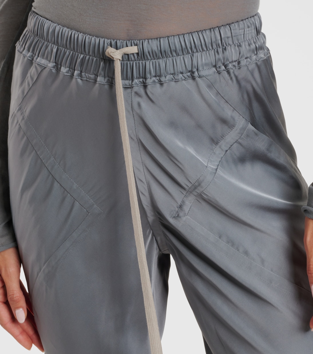 Weite Oversize-Hose aus Charmeuse | Rick Owens