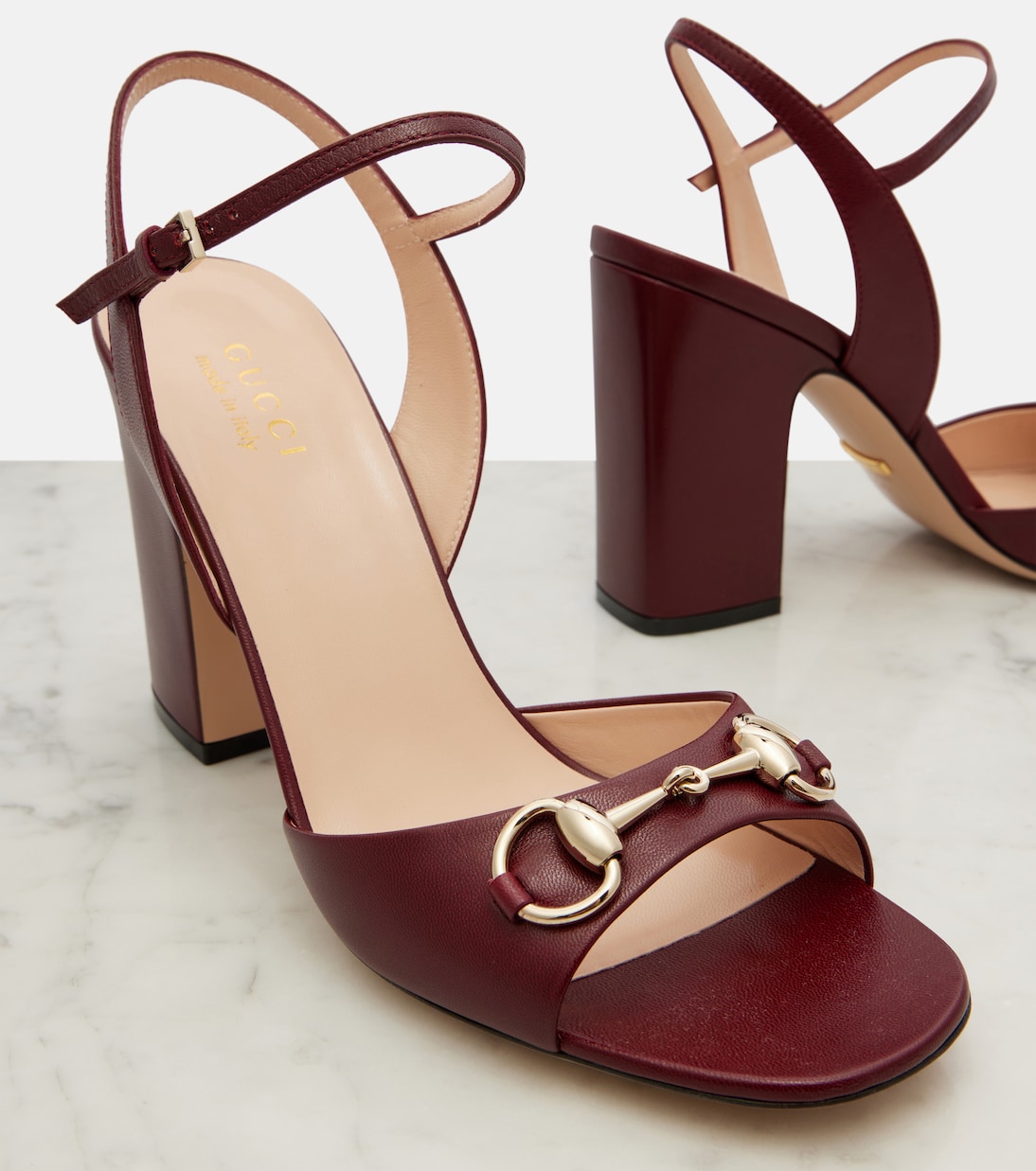 Horsebit 95 leather sandals | Gucci