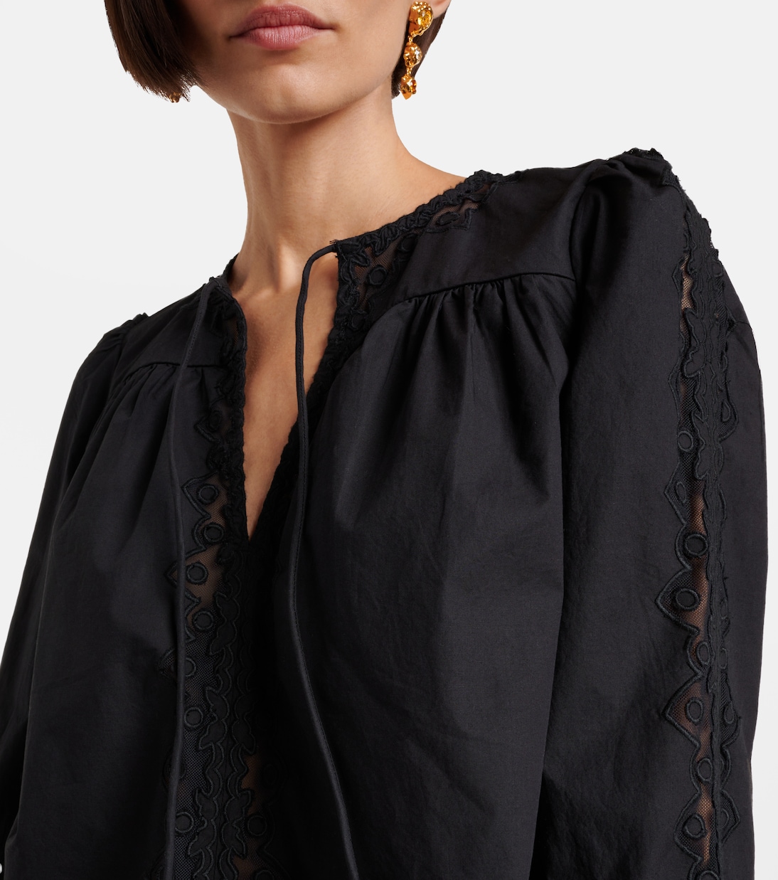 Kady lace-trimmed cotton blouse | Ulla Johnson