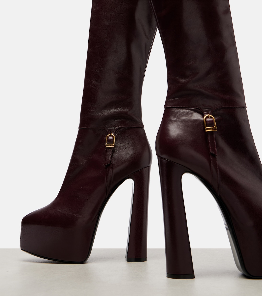 Plateaustiefel Nico aus Leder | Saint Laurent