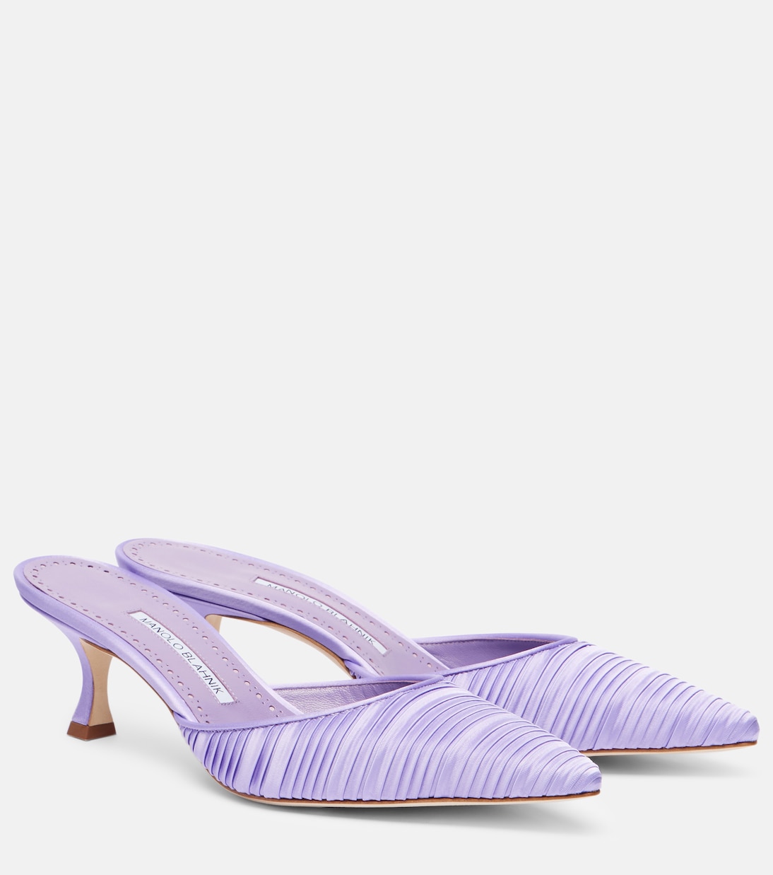Mules Carolyne 50 in raso | Manolo Blahnik