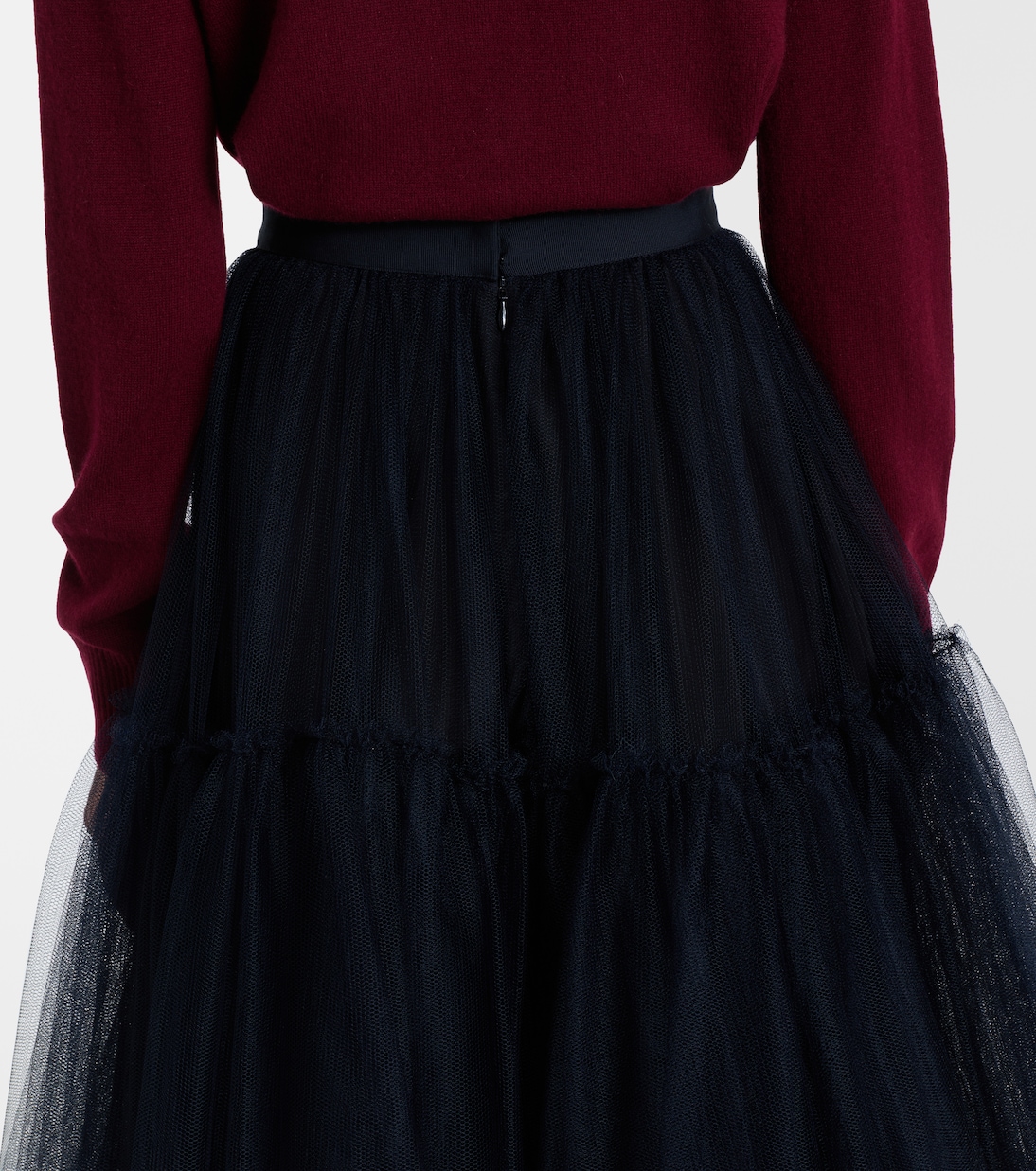 Belted tulle midi skirt | Erdem