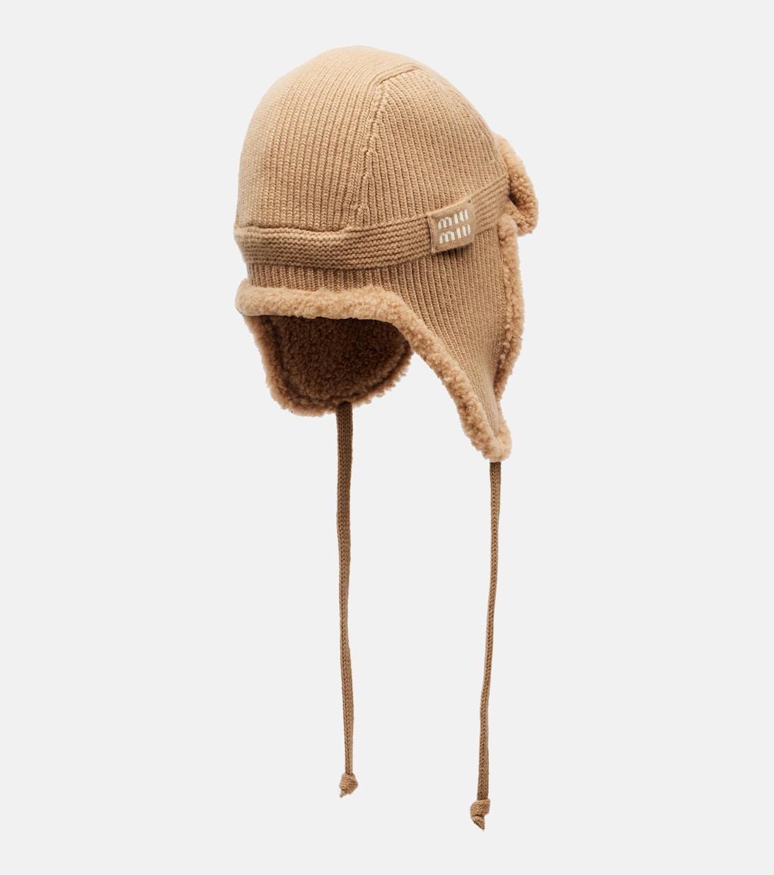 Shearling-trimmed wool and cashmere hat | Miu Miu
