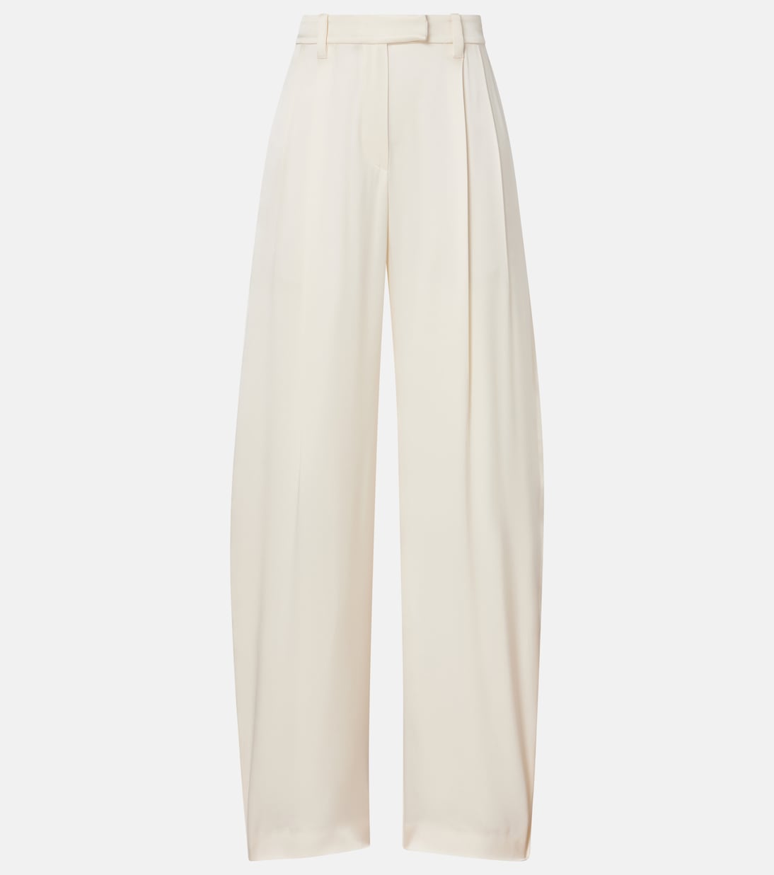 Gerade Mid-Rise-Hose aus Seide  | Brunello Cucinelli