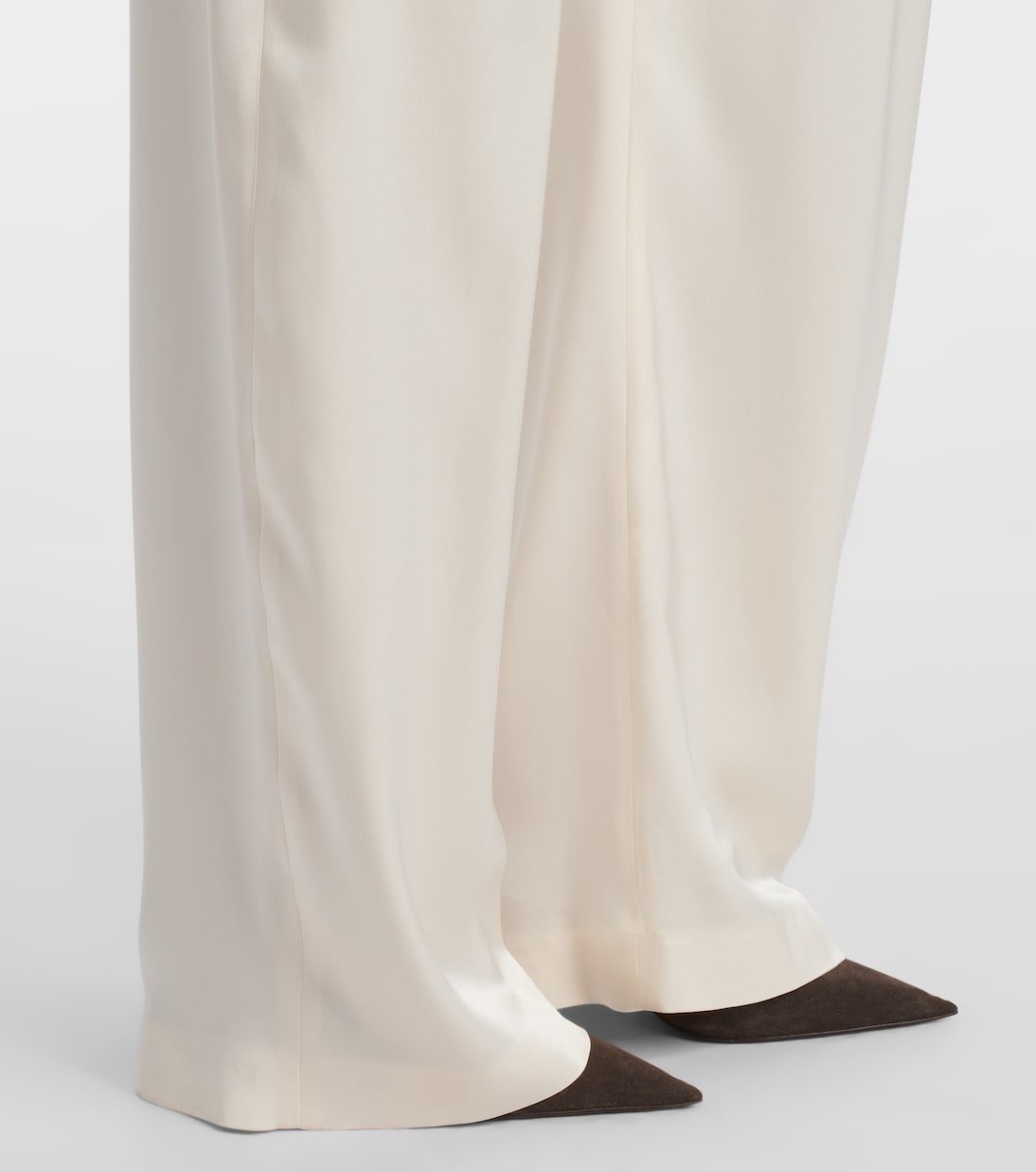 Gerade Mid-Rise-Hose aus Seide  | Brunello Cucinelli