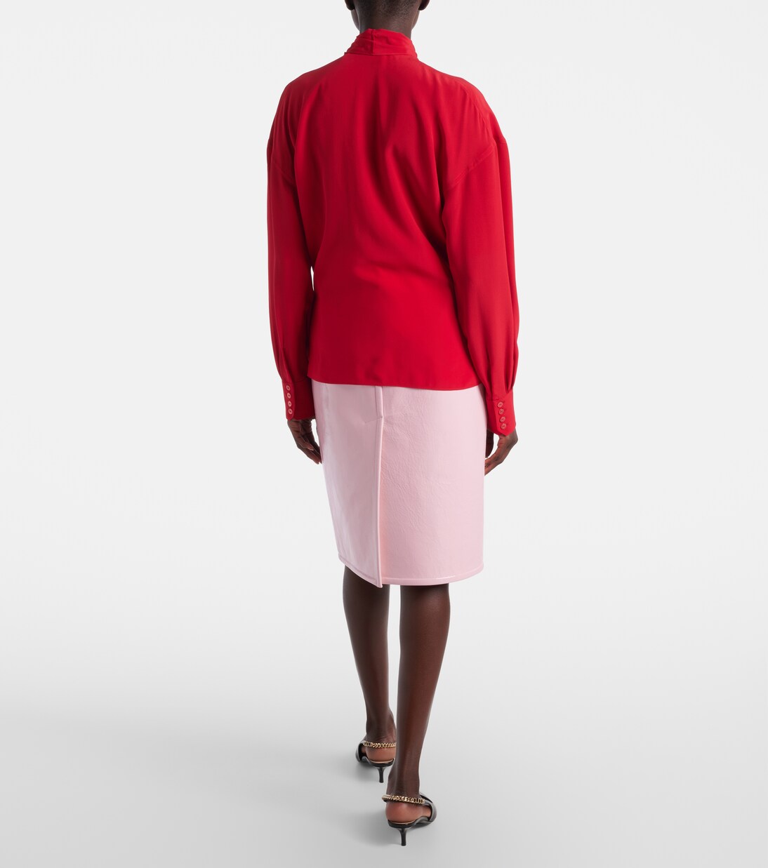 Blusa de seda con lazo | Gucci