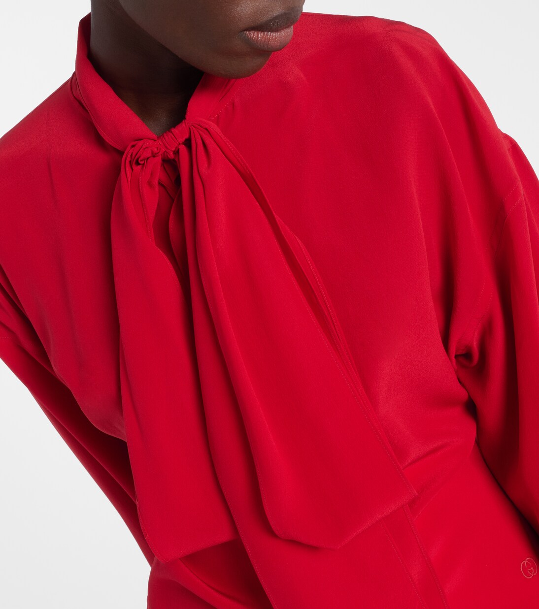 Blusa de seda con lazo | Gucci