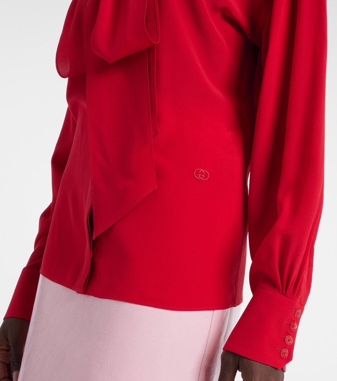 Blusa de seda con lazo | Gucci