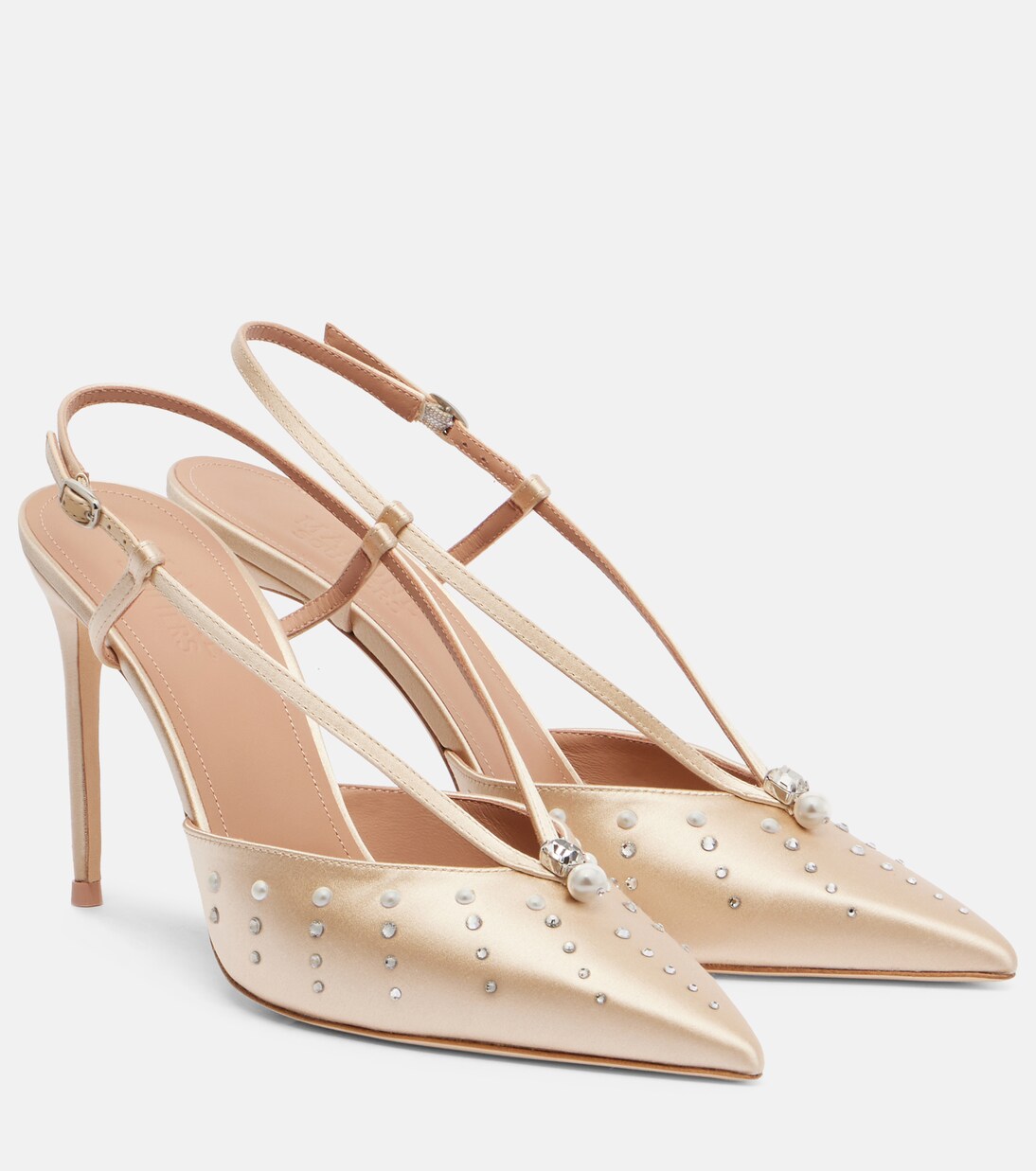 Moore 90 satin slingback pumps | Malone Souliers