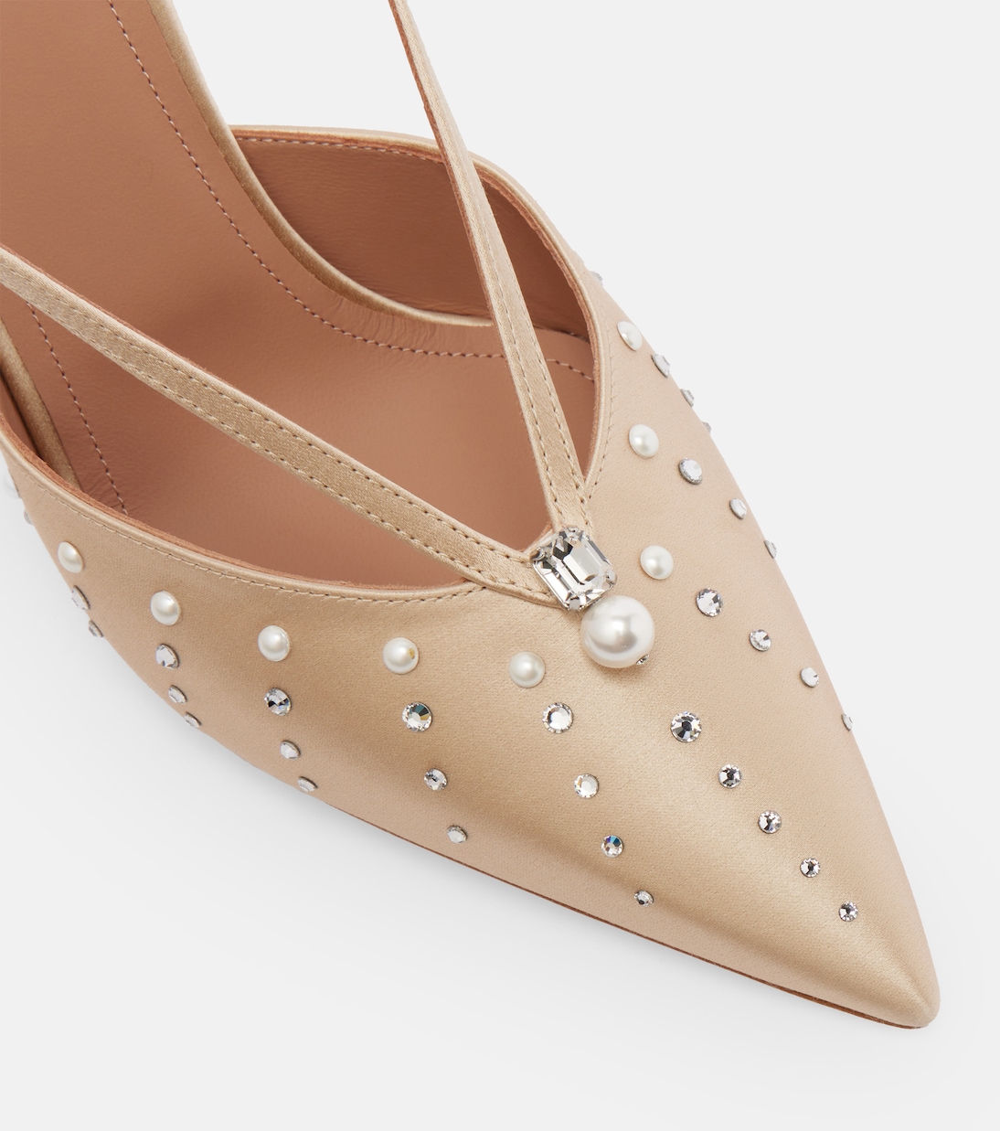 Moore 90 satin slingback pumps | Malone Souliers