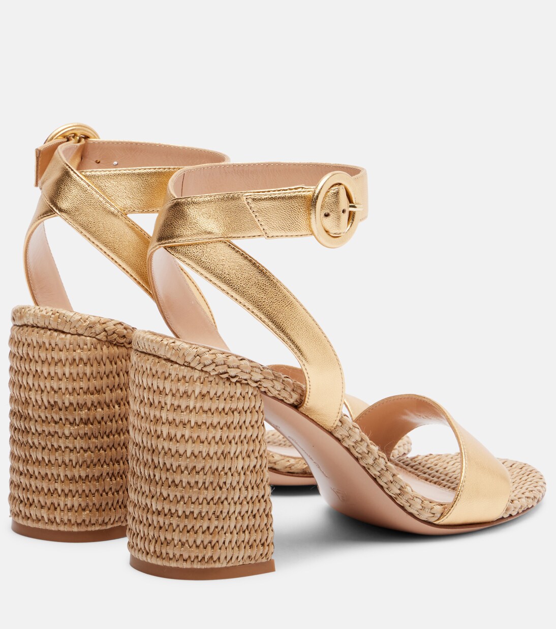 Sandalen Luana 85 aus Metallic-Leder | Gianvito Rossi