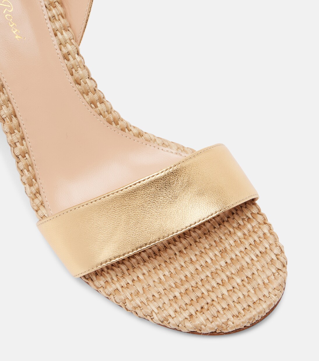 Sandalen Luana 85 aus Metallic-Leder | Gianvito Rossi