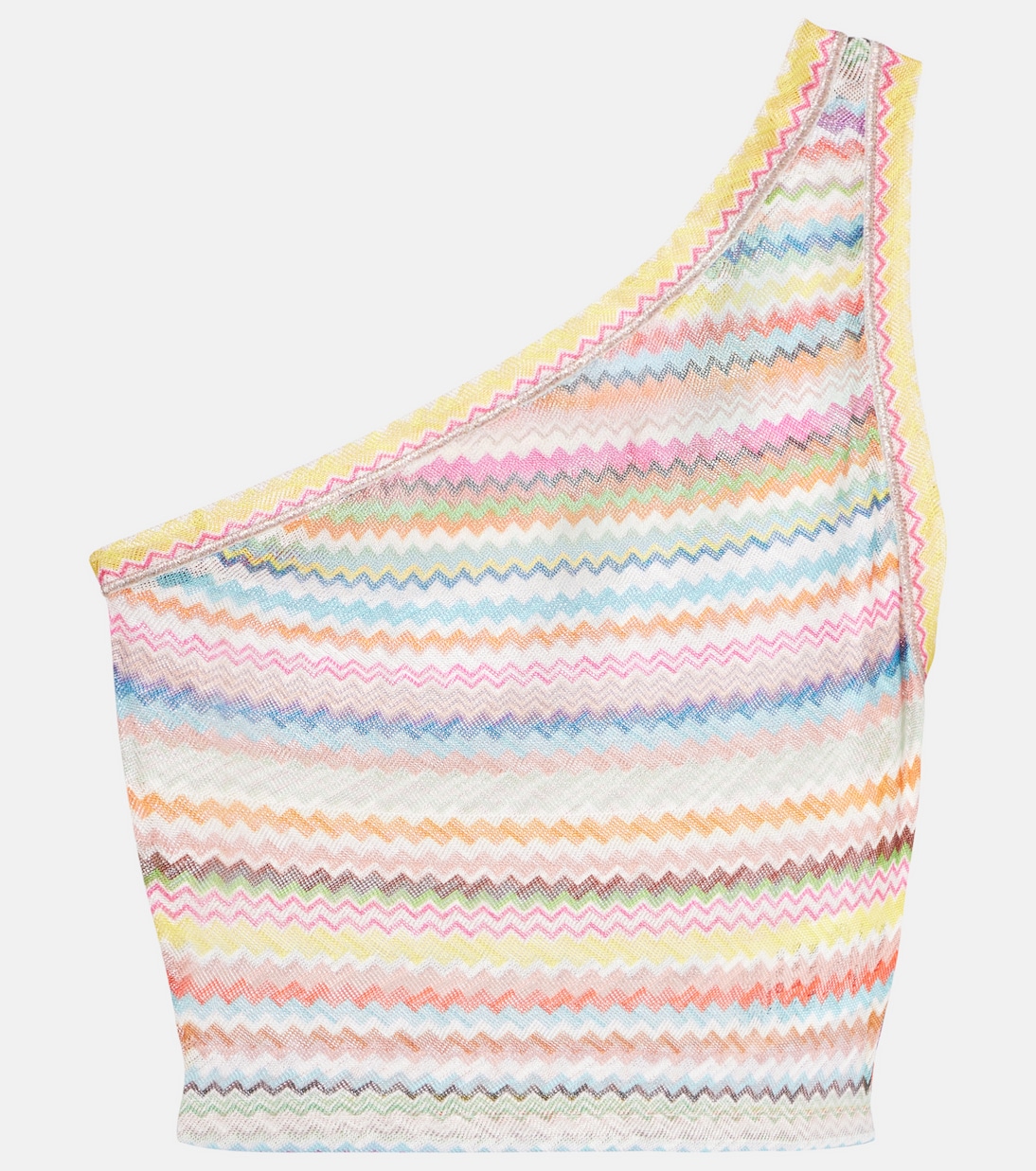 Zig Zag one-shoulder crop top | Missoni