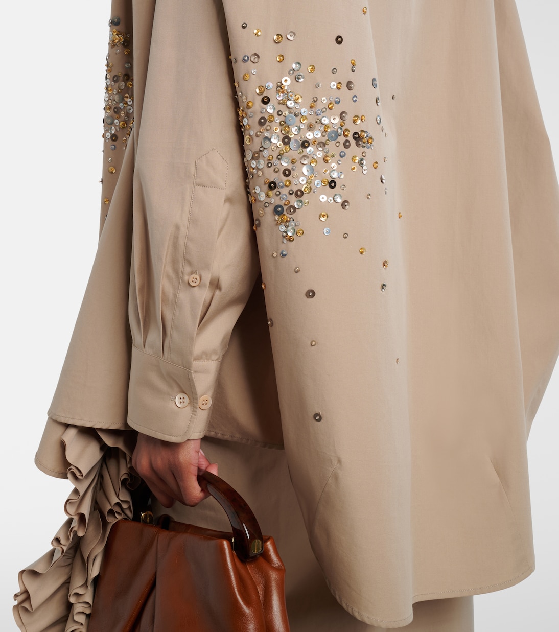 亮片大廓形棉质衬衫 | Dries Van Noten