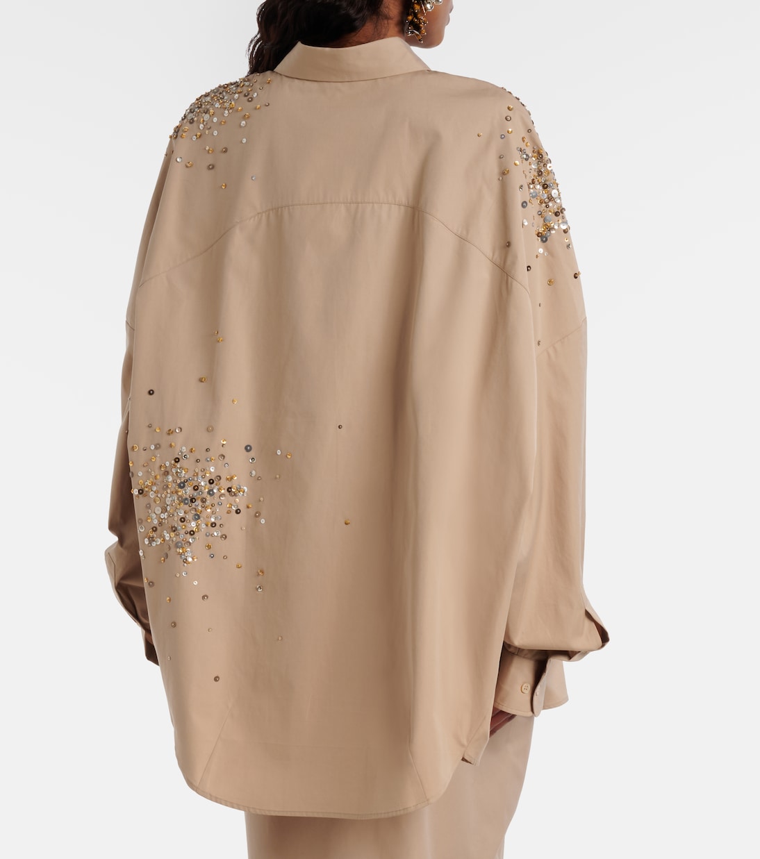 亮片大廓形棉质衬衫 | Dries Van Noten