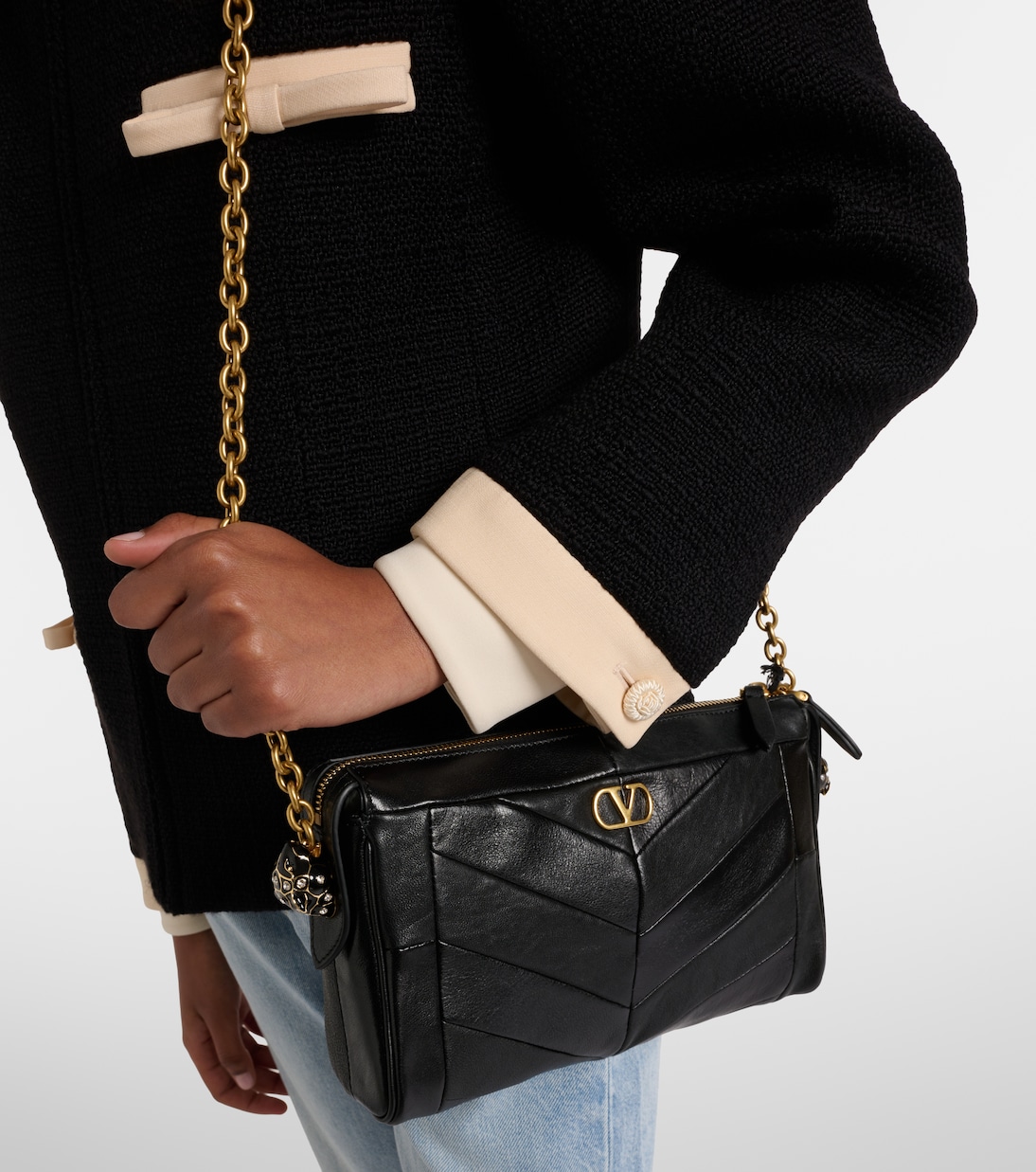 Bolso cruzado Panthea Small de piel | Valentino Garavani