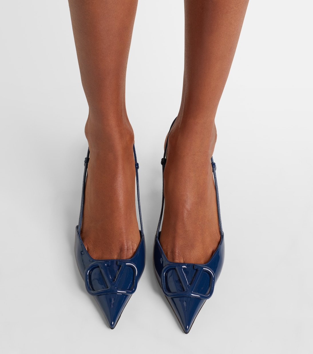 Pumps slingback VLogo 80 in vernice | Valentino Garavani