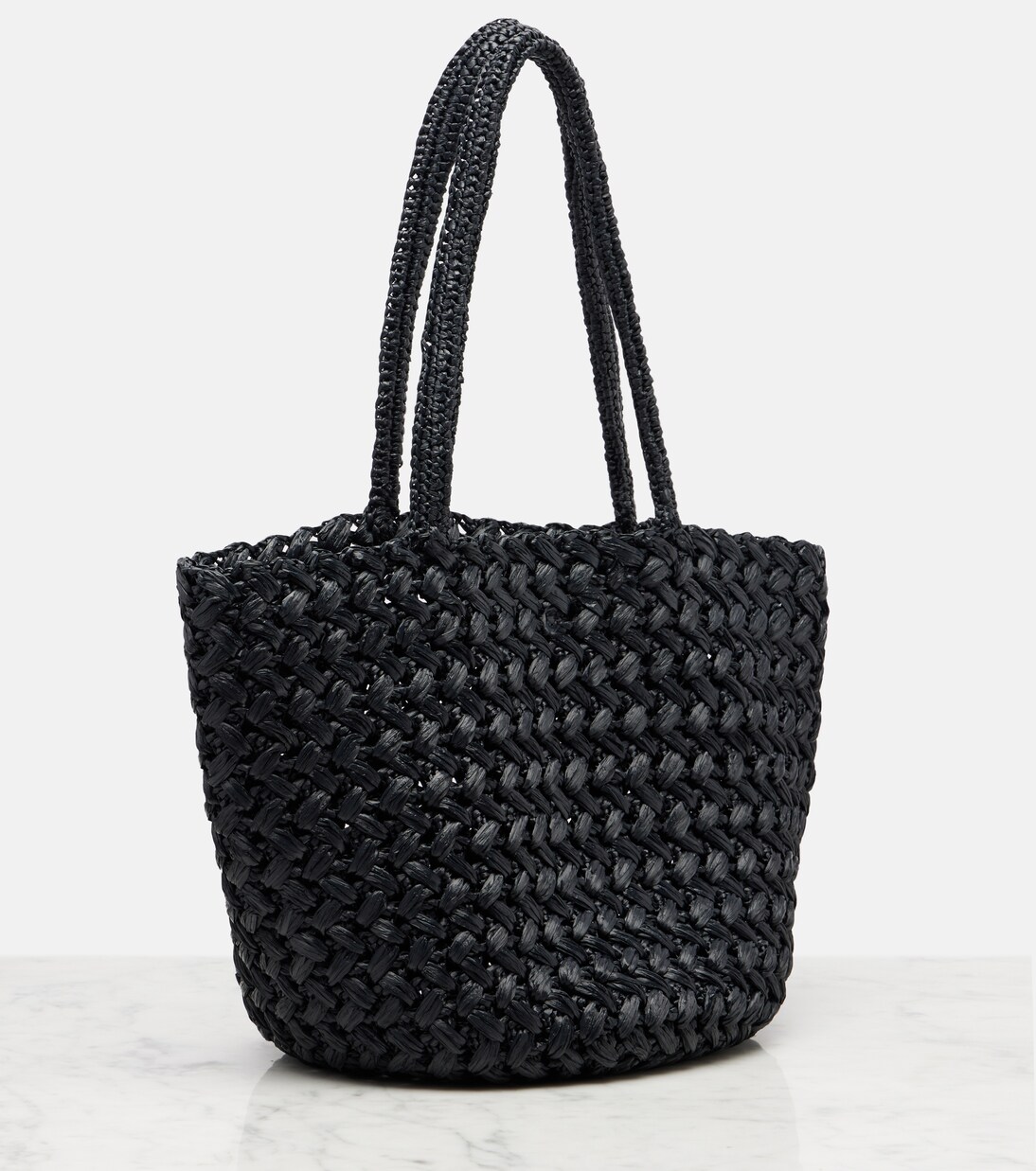 Estelle 2 Medium raffia tote bag | The Row