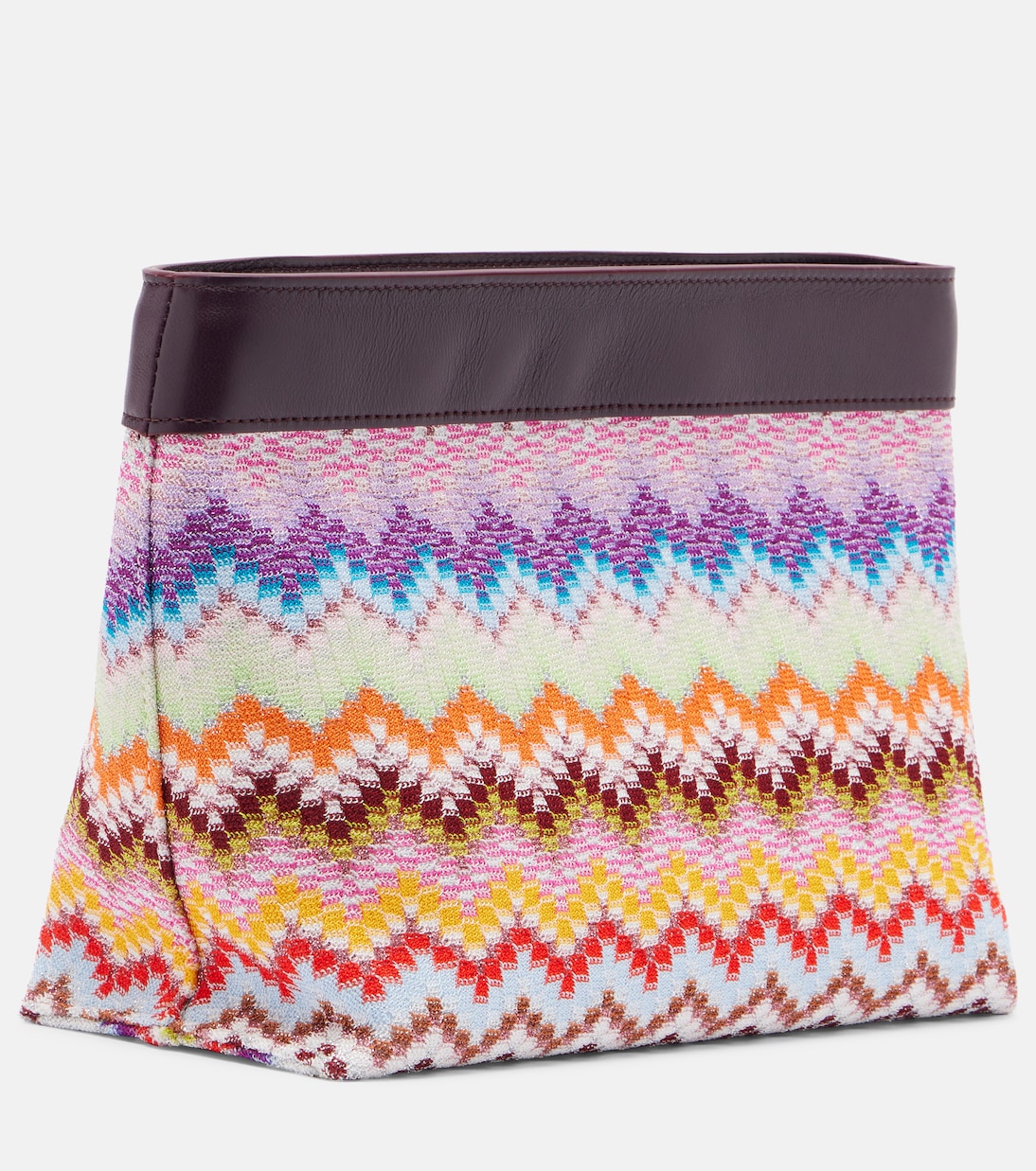 حقيبة كلاتش مقلّمة بالجلد Zigzag Large | Missoni