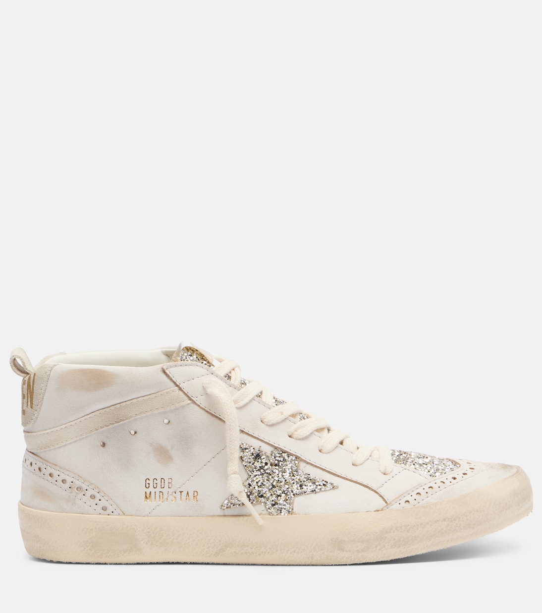 Mid Star embellished suede high-top sneakers | Golden Goose