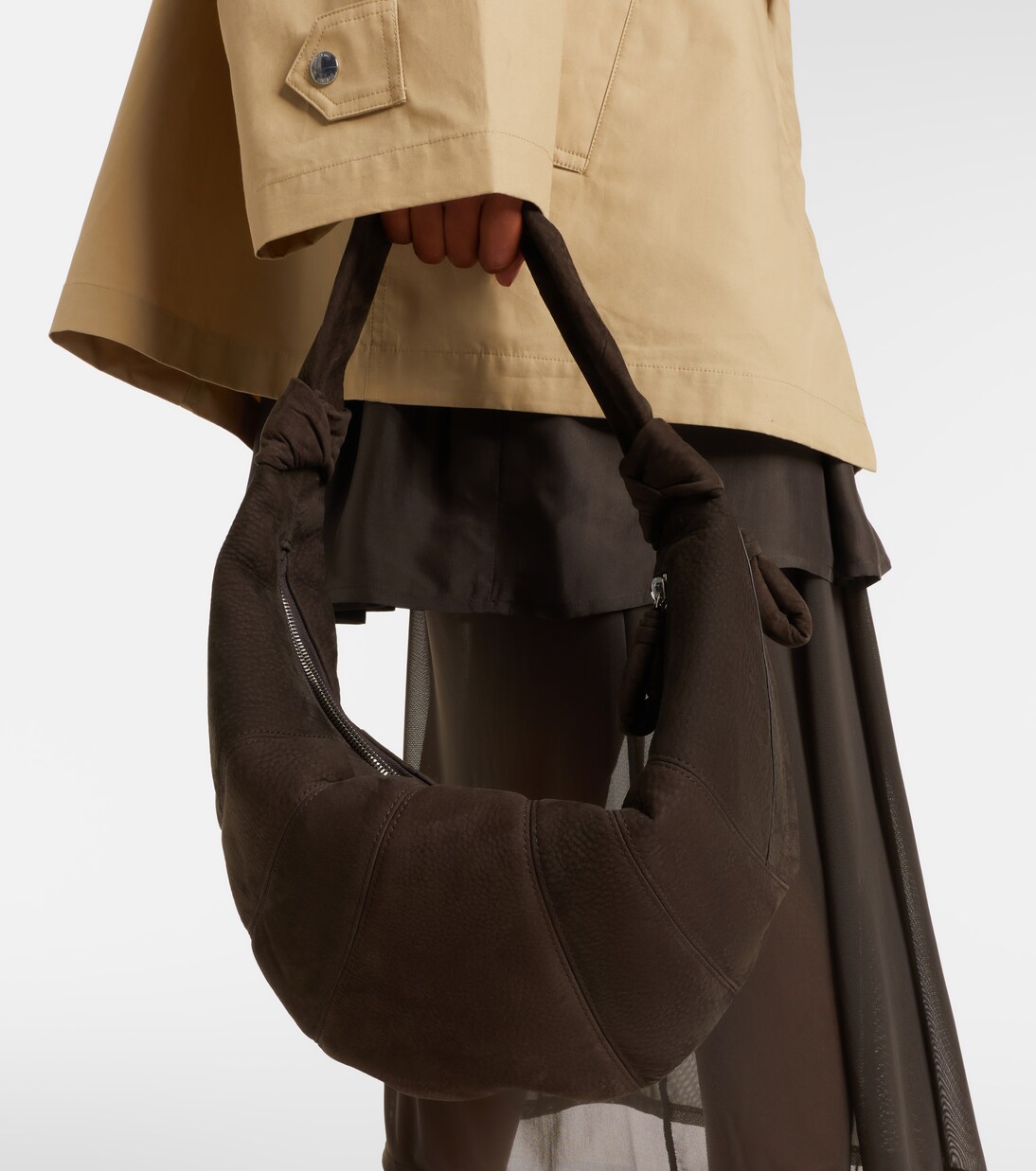 Sac Fortune Croissant Small en daim | Lemaire