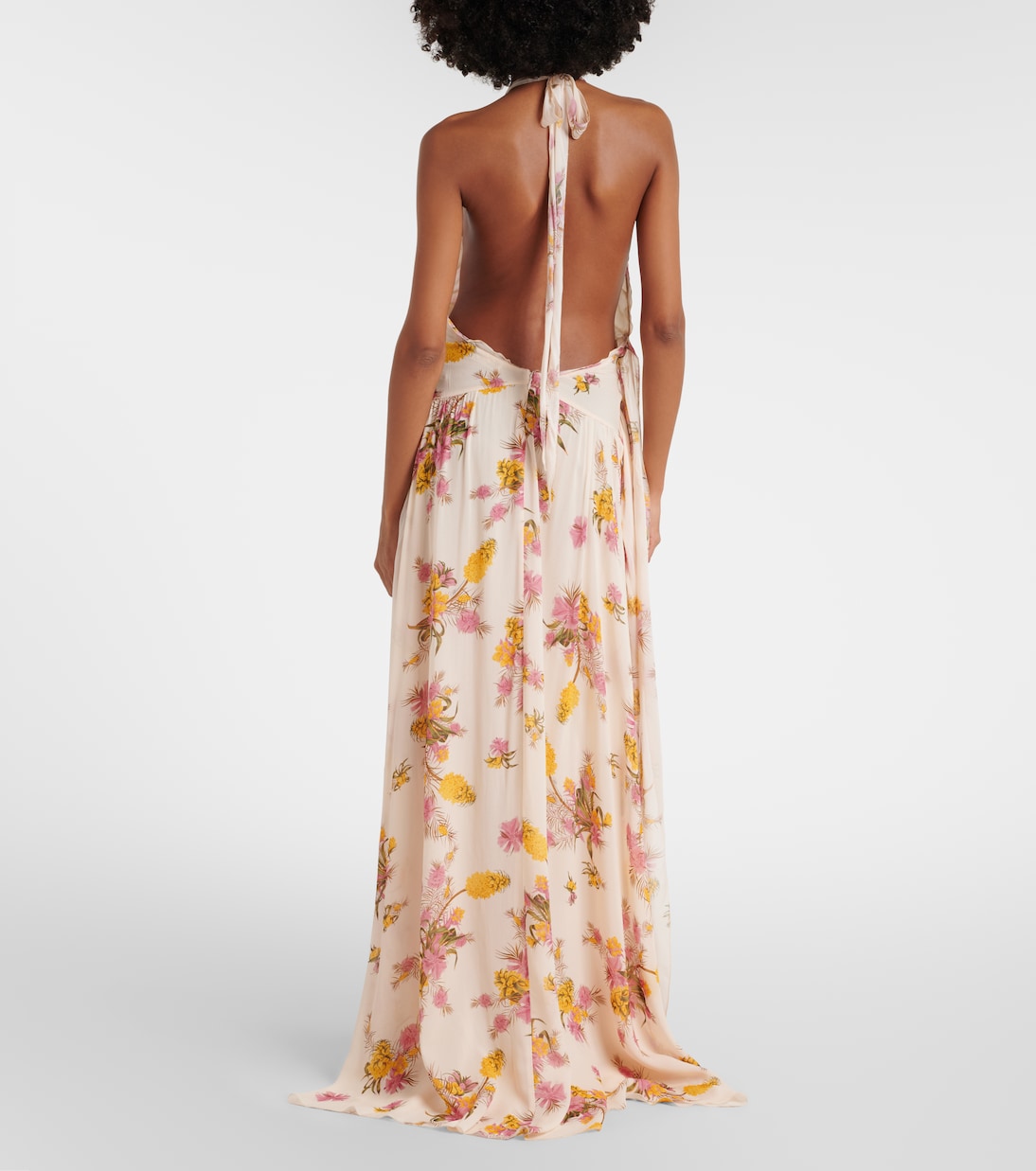 Floral ruffled georgette gown | Blumarine