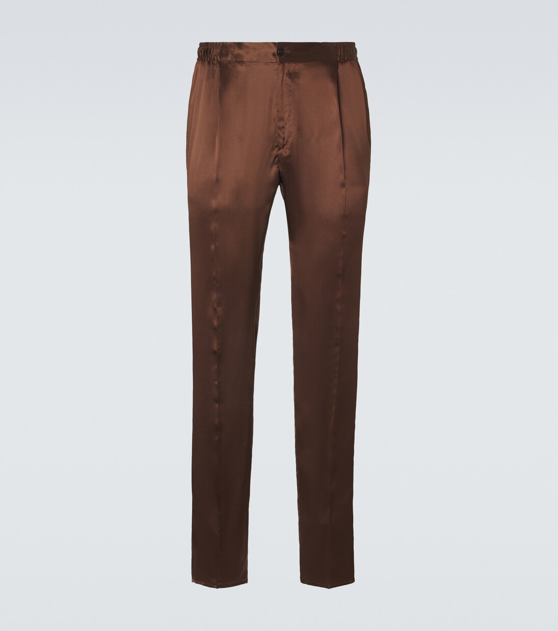 Reversible silk straight pants | Rubinacci