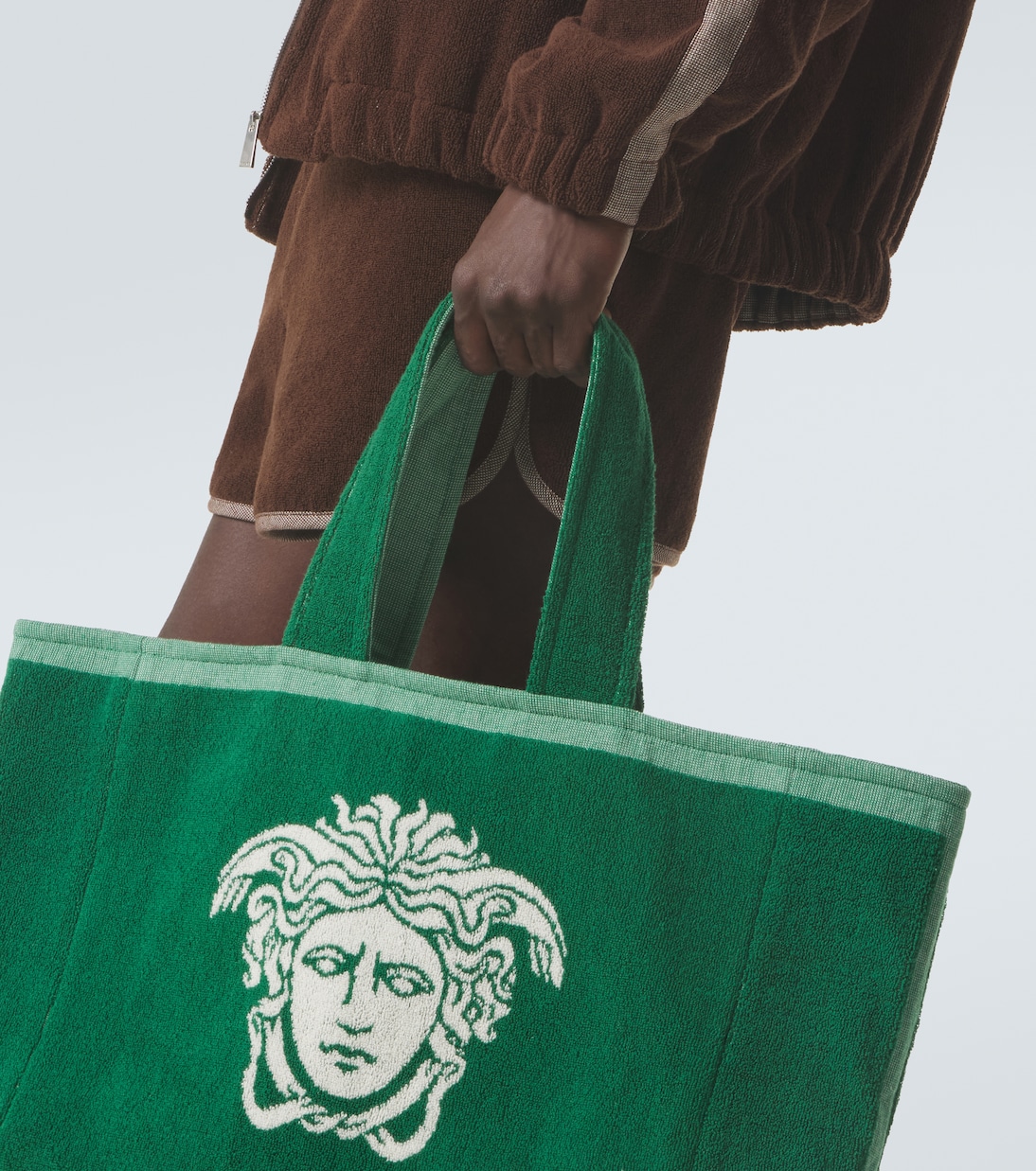Medusa cotton-terry jacquard tote bag | Versace