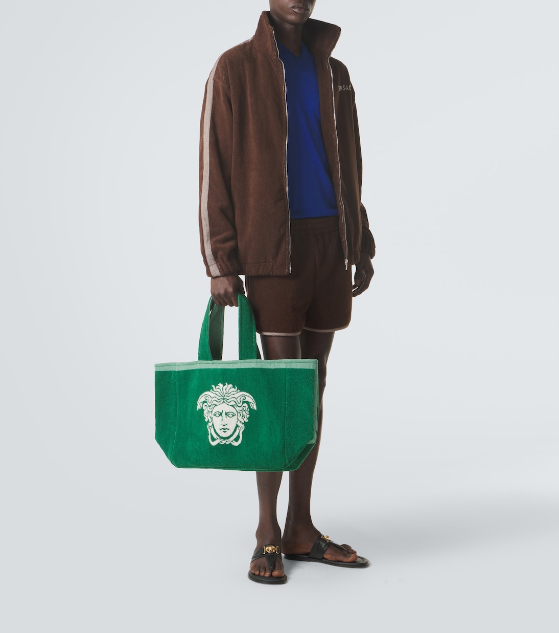 Medusa cotton-terry jacquard tote bag | Versace