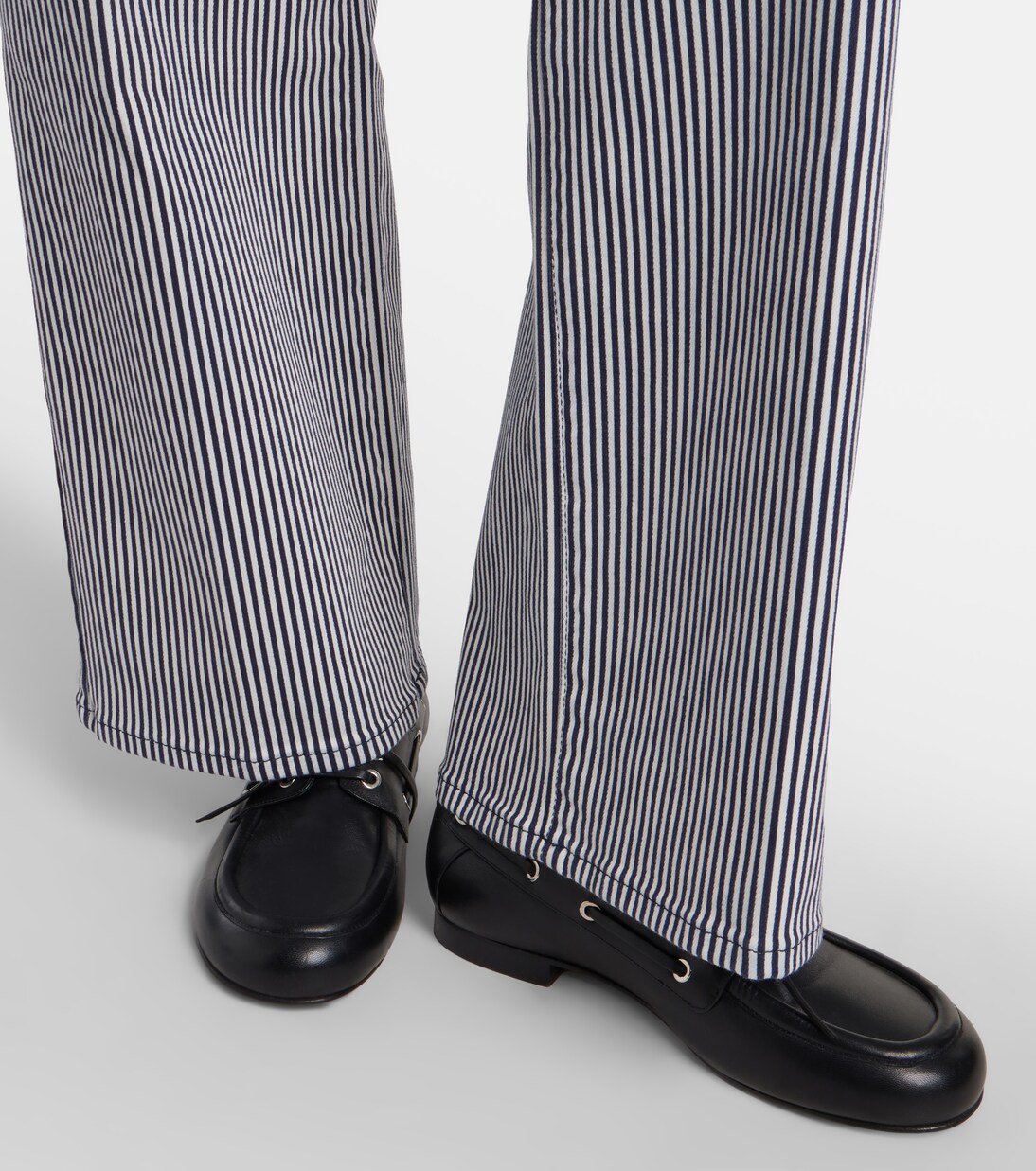 Le Slim Palazzo striped wide-leg pants | Frame